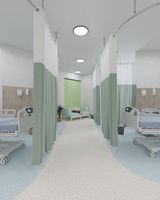 Rideau de séparation médical antibactérien ignifuge personnalisé pour hôpital, en gros