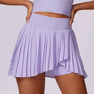 Nouvelle jupe de sport plissée pour femme, taille haute, poche doublée, anti-exposition, golf, entraînement, badminton, yoga, tennis - Product Image 1