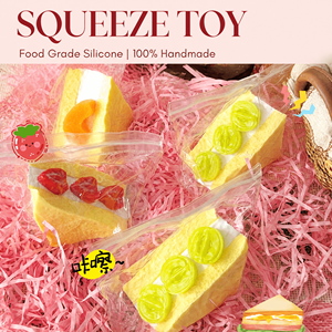 <span class=keywords><strong>Jouet</strong></span> sensoriel anti-stress personnalisé en silicone souple, simulation de nourriture (sandwich fraise-raisin), <span class=keywords><strong>pour</strong></span> le soulagement des employés de bureau - Product Image 1