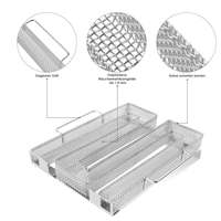 Barbecue d'extérieur fumoir à bois pour fumage à chaud/froid du saumon et de la viande, outils de cuisson en acier inoxydable résistants à la chaleur et antiadhésifs