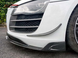 Labio de parachoques delantero de fibra de carbono estilo R para 2008-2015 Audi R8 V8 V10 - Product Image 2