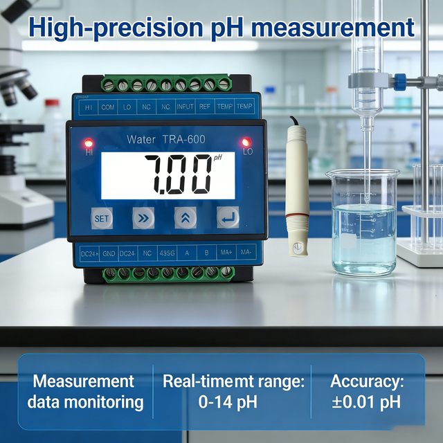Online Water Quality Monitoring Transmitter TRA-600 pH ORP EC TDS With 4-20mA and RS485 Modbus Output for Industrial Control