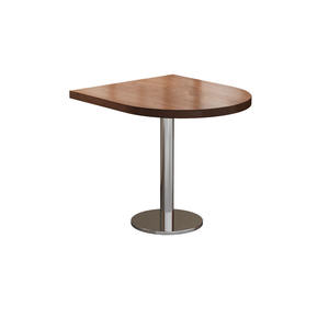 Oval <strong>Industrial</strong> Wind <strong>Design</strong> Stainless Steel Frame Solid Wood <strong>Top</strong> Commercial Restaurant Table Chair Combination for Cafe Dining - Product Image 1