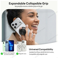 Support de téléphone magnétique personnalisé, pliable, avec disque métallique, aimant puissant, support de smartphone réglable, logo OEM, cadeaux en gros
