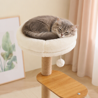 Arbre à chat multi-niveaux en peluche avec capsule spatiale, poteaux à gratter en sisal, tour pour chat en bois et acrylique de 78 cm