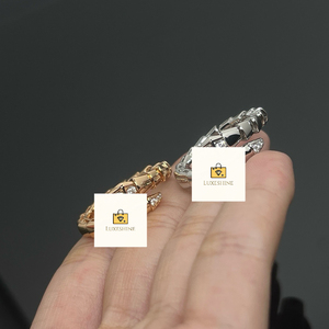 Anillo de diamantes de joyería de diseñadores de marca de lujo de alta versión de moda con anillo de serpiente de amor chapado en oro de primavera para mujer - Product Image 4