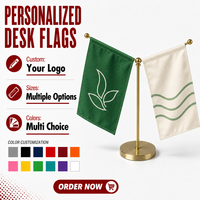Drapeaux de table personnalisés pour hôtels et restaurants, drapeaux de table avec base en bois, logo et motif personnalisés, vente en gros