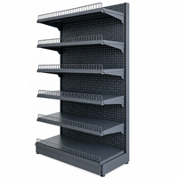 Étagère murale simple face robuste pour supermarché, présentoir de magasin de détail, étagère murale réglable pour épicerie