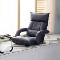 Fauteuil de fenêtre moderne en tissu tatami pliable en forme de L avec dossier, lit paresseux et coussin pour la lecture et la relaxation