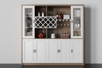 Meubles de salon modernes de luxe en mélamine, étagères à vin - Design modulaire durable, grande capacité de rangement pour la maison, salle à manger