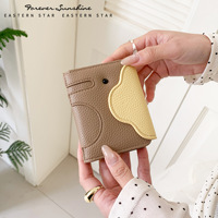 Dompet Kartu Nama Multifungsi Motif Gajah Kuning Multi-Kompartemen, Ringkas, Ringan, Model Akordeon
