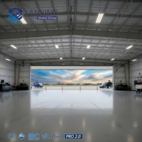 Bâtiments métalliques préfabriqués, hangar d'avions, grande structure de stockage industrielle pour l'aviation, plafond haut, durable, installation facile