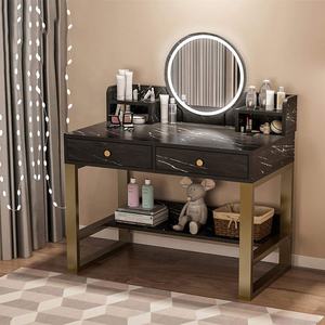 Almacenamiento clasificado blanco de esquina de madera precios de muebles de tocador de maquillaje de escritorio con espejo cajón taburete para dormitorio - Product Image 6