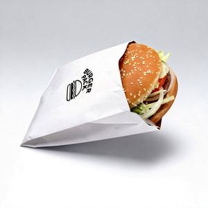 Emballages alimentaires biodégradables, sachets pour thé, café, biscuits, sacs en papier kraft, papier cartonné résistant à la graisse, fournisseurs de sacs à hamburgers en papier - Product Image 1