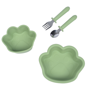 Sin BPA logotipo personalizado grado alimenticio niños pequeños <span class=keywords><strong>cubiertos</strong></span> utensilio chico entrenamiento silicona alimentación Acero inoxidable cuchara tenedor conjunto - Product Image 5