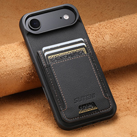 Coque de téléphone SUTENI pour iPhone 18 Pro Max avec bande élastique, porte-cartes et support, aspect givré, en similicuir de luxe, compatible 17 16 Plus 15 14 13 12