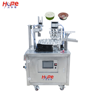 Machine de scellage thermique semi-automatique pour canettes de boissons, pots de yaourt, capsules de café (K-cup), bouteilles, boîtes avec opercule en film et scellage de capuchons en aluminium