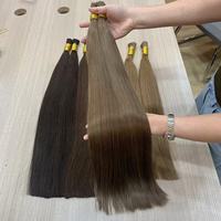 Extensions de cheveux humains de luxe 100% russes, cheveux vierges Remy, haute densité, double trame, teints, Megahair, en stock