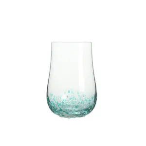 Elegant Bar Glaswerk Voor Water, Sap, Bier, Drankjes Blauwe Stippen Highball Drinkglas Beker