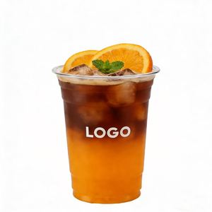 Gobelets en plastique transparent jetables PET de 16 oz avec couvercles, imprimés avec un logo personnalisé, pour matcha, bubble tea, soda, café glacé - Product Image 4