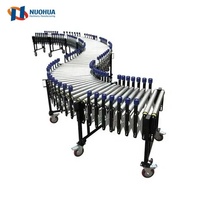 Convoyeur à rouleaux à gravité extensible portable Nuohua gratuit avec roues de guidage latérales