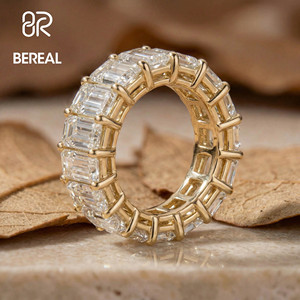 IGI Certified Vvs HPHT Lab Grown Diamond Wedding <b>Ring</b> Women Custom 925 <b>Silver</b> <b>Emerald</b> CVD Lab Created Diamond Band <b>Ring</b> Jewelry - Product Image 2