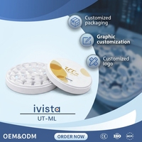 Ivista UT ML 60% Translucency Dental Zirconia Block untuk Mesin Penggilingan Zirconia Bridge Anterior Sistem Terbuka