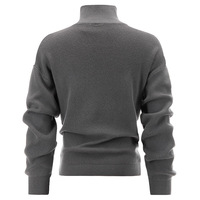 Suéter de Invierno para Hombre, 100% Algodón, Transpirable, Personalizado, de Punto, Cálido, Holgado, Manga Regular, Media Cremallera, Cuello Alto