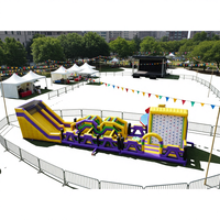 Machine de jeu gonflable interactive commerciale de type « Sweeper Challenge » avec base gonflable pour enfants et adultes, pour parcs d'attractions extérieurs