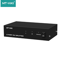 30M 165Mhz 1X2 Dvi Splitter Dukungan Tampilan Video Ganda 1920*1080P 1 Input 2 Output Distribusi Dvi