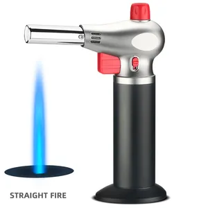 Kitchen BBQ Cigar Big Butane Jet Flame Fire Candle Torch Lighter Outdoor Camping Lighter Color Welding Flame Torch Lighter