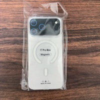 Coque magnétique pour Phone17ProMax avec dureté accrue, adaptée à l'iPhone 16, sans jaunissement, coque de téléphone transparente