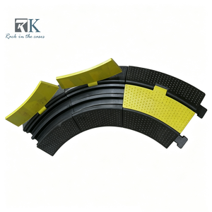 Heavy Duty Cable Ramp 1 2 3 4 <b>5</b> Channel Cable Protector Rubber Cable Ramp for Outdoor Indoor Use - Product Image 1