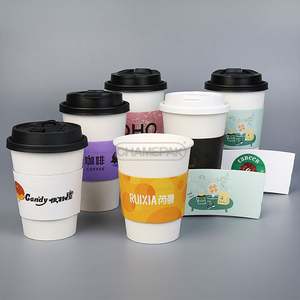 Funda Desechable para Vasos de Bebidas Calientes, Café, Leche, Té, Funda de Papel para Vasos, Funda de Papel Corrugado Impresa con Aislamiento Térmico - Product Image 6