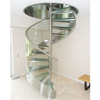 Escalier en colimaçon d'occasion DAIYA à vendre avec garde-corps en acier et garde-corps en verre