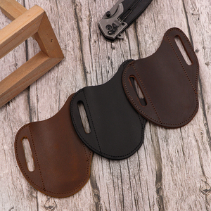 Handgefertigte Leder-Messerscheide Tasche zur Gürtelaufbewahrung für EDC Klappmesser Herren Cross-<span class=keywords><strong>Draw</strong></span> Linksseitige Trageweise Offene Oberseite - Product Image 4