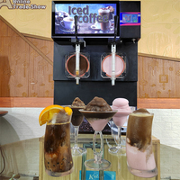 Hoge kwaliteit roestvrijstalen Thailandse ijsrolmachine, instant ijs/boba bubble tea machine, fruitoptie voor
