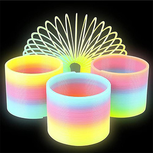 Nouveauté Glow-in-The-Dark Coil Spring Glow Coil Spring Toy Springs Rainbow Magic Fidget Toys for Carnival Prize <span class=keywords><strong>Pinata</strong></span> Fillers - Product Image 4