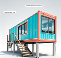Maison conteneur moderne préfabriquée modulaire écologique 20ft 40ft étanche ignifuge installation rapide pour le glamping