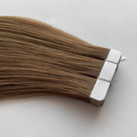 Extensions de cheveux à bandes adhésives invisibles 2026, en cheveux Remy vierges chinois, lisses et soyeux, blond cendré, sans nœuds