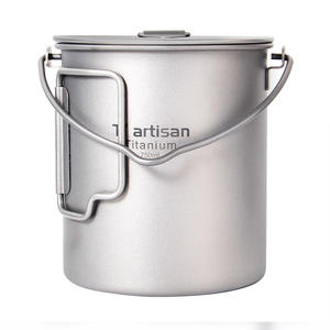 <b>Camping</b> Accessories Outdoor <b>Camping</b> Titanium Mug 750ml Titanium Pot with Detachable Handle Water <b>Cup</b> - Product Image 1