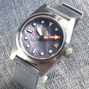 Tandorio Grey Black Blue Red Dial 200M Waterproof NH35A 38mm Automatic Diving Men Wristwatch AR Sapphire Crystal Nylon Strap