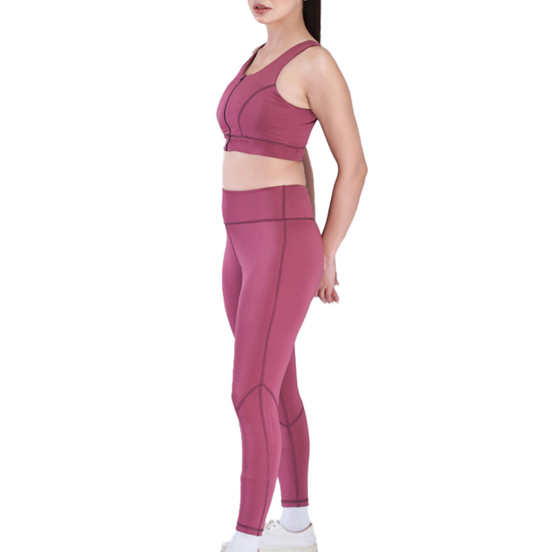 Best Design Professional Customized Printing Plus Size Women's Yoga Set High Quality Seamless 2pcs Light Weight Breathable Front