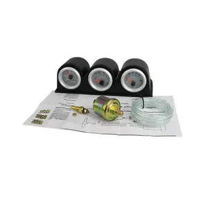 New 2'' 52MM Triple <strong>Gauge</strong> Kit for <strong>Car</strong> Meter Turbo Boost Water Temperature Oil Pressure <strong>Gauge</strong> - Product Image 3