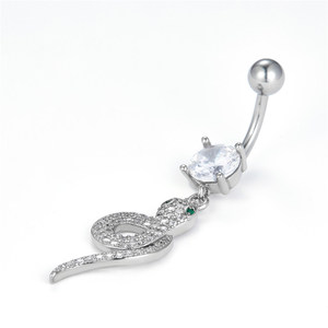 Forma di <span class=keywords><strong>serpente</strong></span> in acciaio inox Sexy ventre <span class=keywords><strong>ombelico</strong></span> anelli di titanio per il corpo gioielli per il matrimonio o il fidanzamento delle donne - Product Image 5