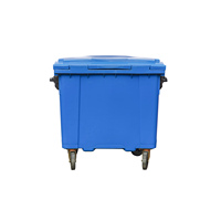 Poubelle à 4 roues en HDPE épaissi, écologique, robuste, 800L, avec couvercles et bouchon de vidange, pour usage intérieur/extérieur, fournisseur OEM