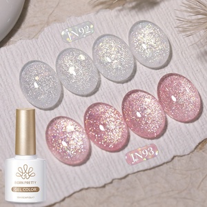 BORN PRETTY Esmalte de Gel Elven Light Jelly de 10 ml, Color Rosa Plateado con Destellos, Esmalte de Uñas <span class=keywords><strong>Semipermanente</strong></span>, <span class=keywords><strong>Manicura</strong></span> Artística, Gel UV LED Removible - Product Image 1