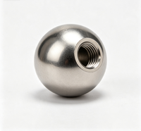 Esfera Hueca de Acero Inoxidable y Aluminio, Fabricada con CNC, de Alta Precisión, Superficie Lisa, Ligera, para Conexión Mecánica