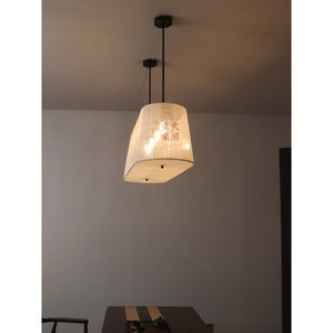 Lustre rectangulaire de style japonais E27 à LED pour salon de thé, bar, restaurant, hôtel, café, éclairage décoratif - Product Image 4