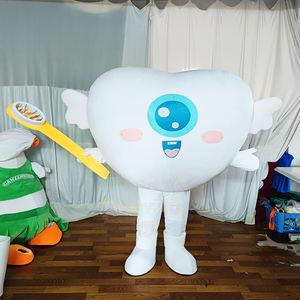 Costume da Mascotte Scintillante con Denti Personalizzato in EVA Peluche per Adulti con Spazzolino Gigante per Campagne sulla Salute Dentale ed Eventi Scolastici - Product Image 1
